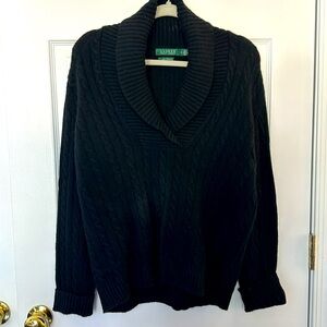 Ralph Lauren XL black cashmere